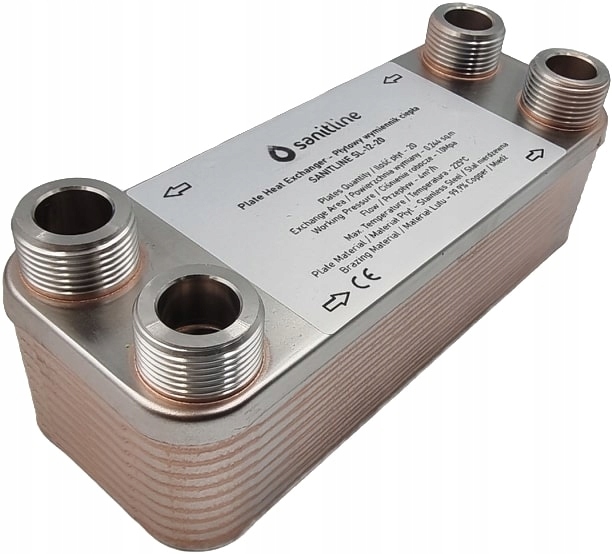 Výmenník tepla Sanitline 20 kW 4 x 3/4"